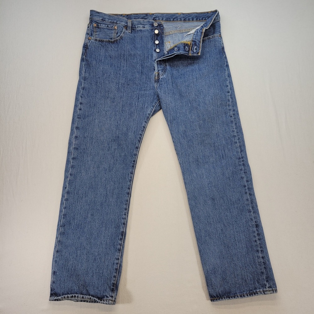 Levi's 501 Original Fit Jeans Men 38x30 Blue Straight Leg Button Fly Denim‎